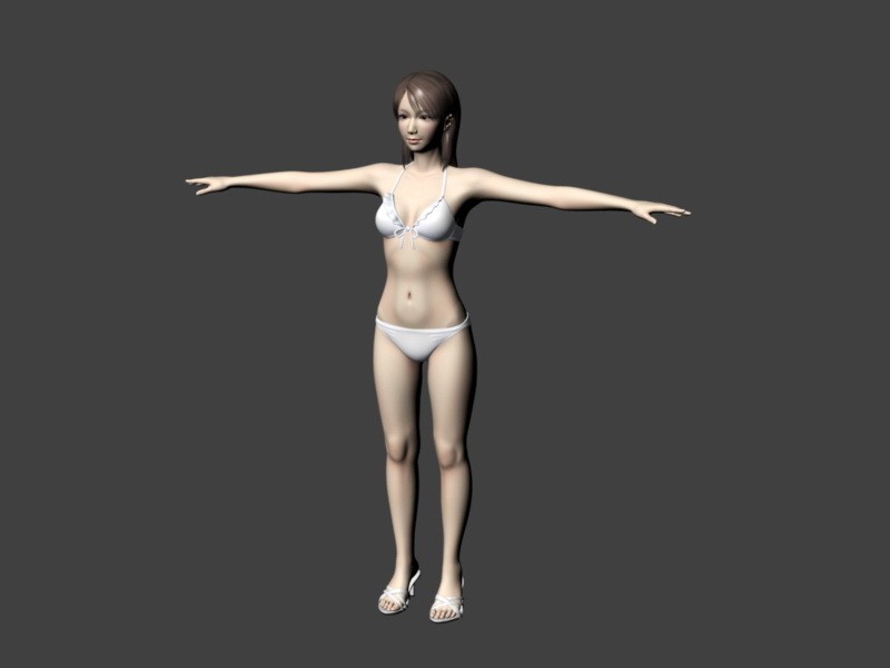 Hot Bikini Girl 3d model download — 3D model download