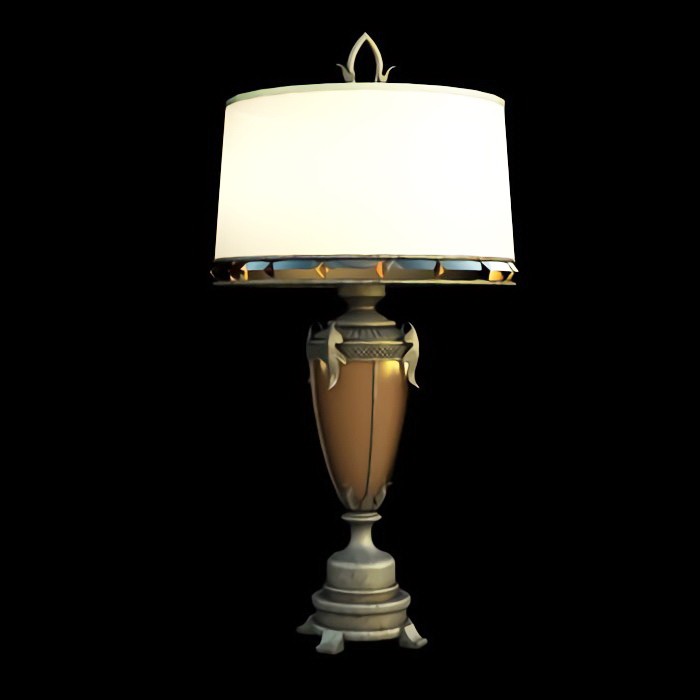 Retro Home Table Lamp 3d model download — 3D model download