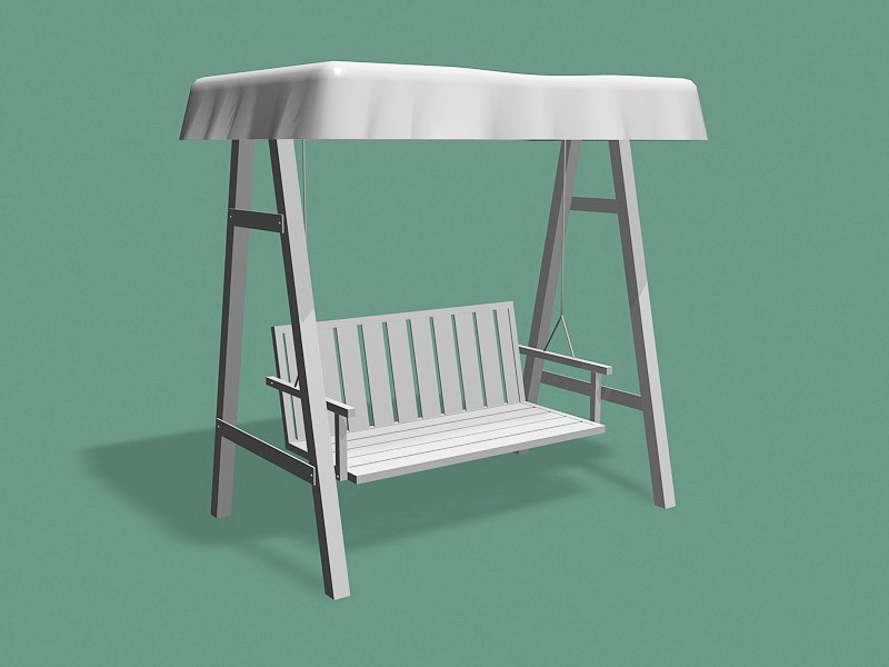 Outdoor Swing with Canopy 3d model download — 3D model download