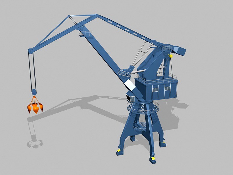 Stationary Crane 3d model download — 3D model download