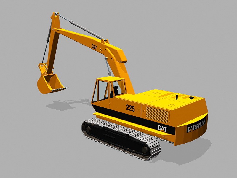 Cat 225 Excavator 3d model download — 3D model download