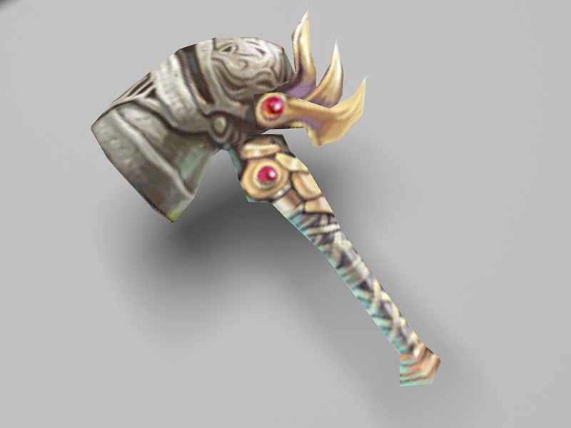 Anime Hammer Weapon Low Poly 3d model download — 3D model download