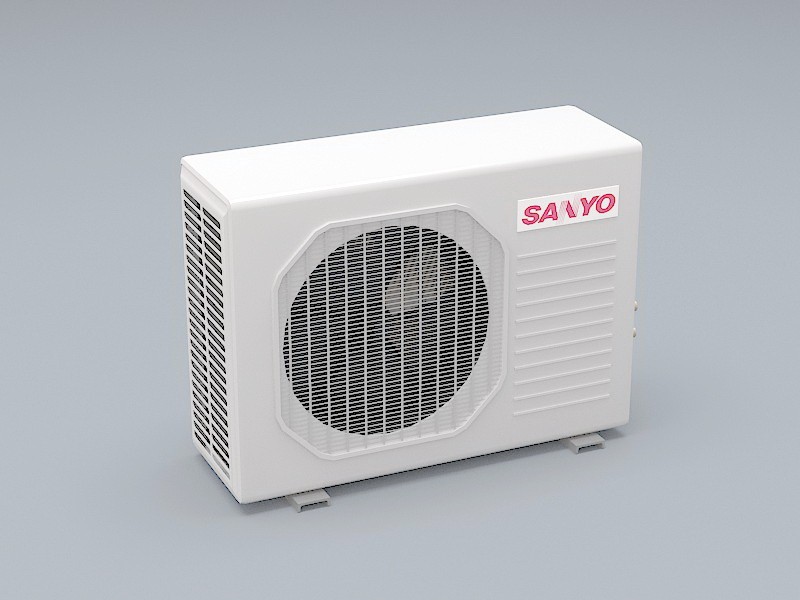 Sanyo Outdoor Air Conditioner 3d model download — 3D model download