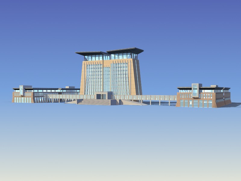 Customs Office Building 3d model download — 3D model download