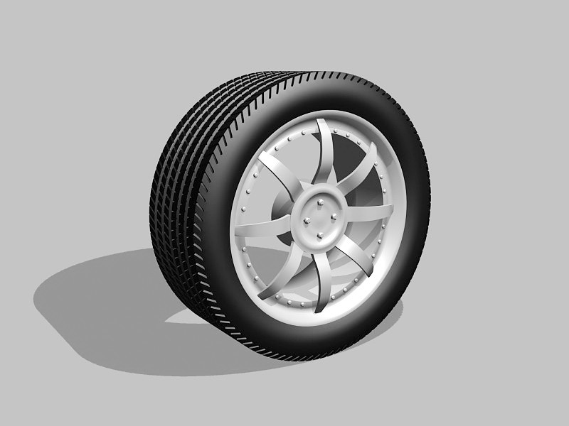 Wheel And Tire Assembly 3d model download — 3D model download
