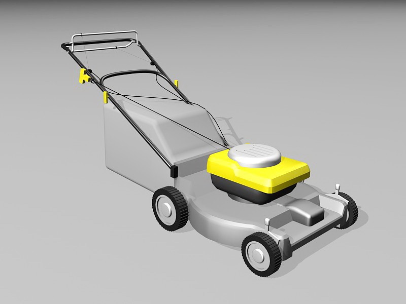 Push Lawn Mower 3d model download — 3D model download