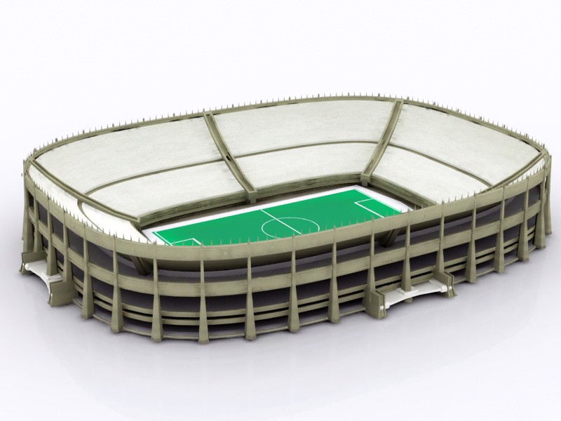 Football Field Stadium 3d model download — 3D model download