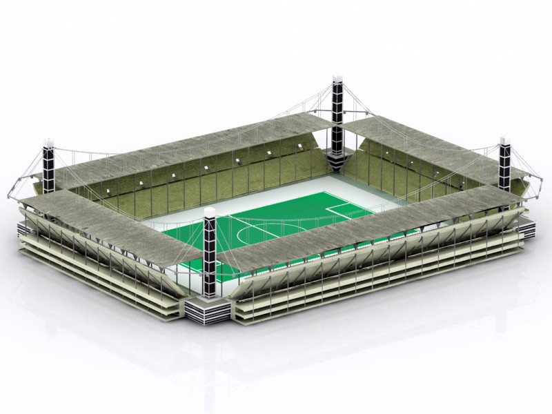 College Soccer Stadium 3d model download — 3D model download