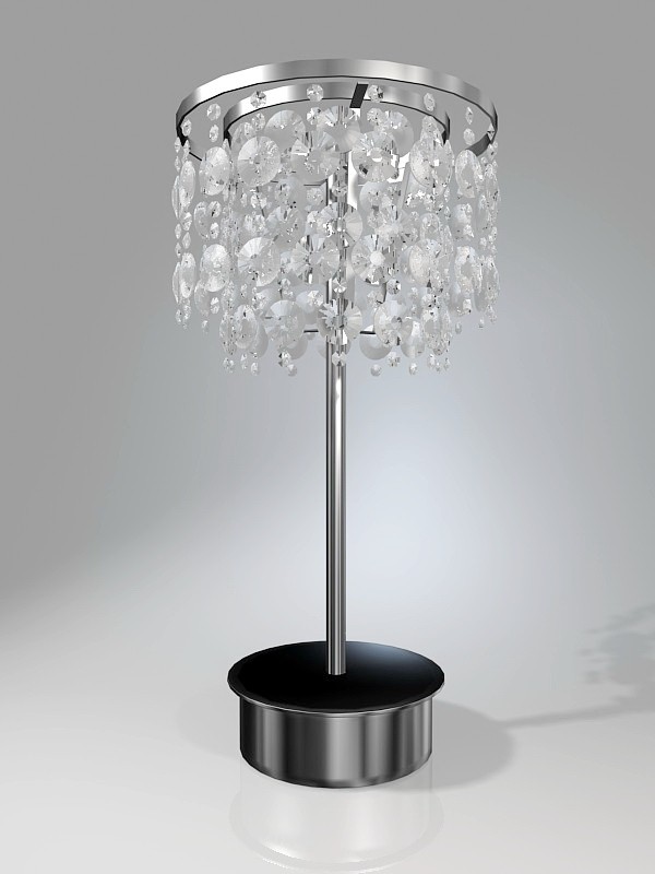 Table Top Crystal Chandelier 3d model download — 3D model download