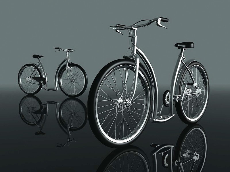 Womens Cruiser City Bike 3d model download — 3D model download