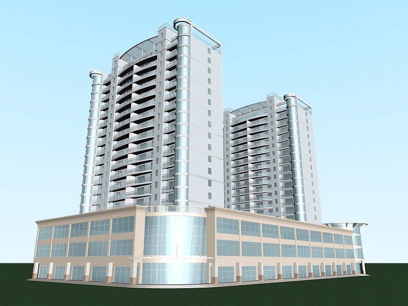 Residential Complex 3d model download — 3D model download