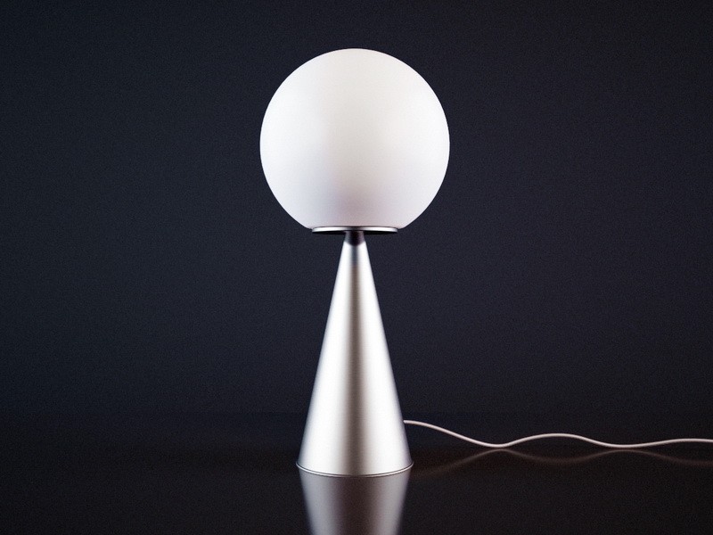 Fontana Arte Bilia Brass Table Lamp 3d model download — 3D model download