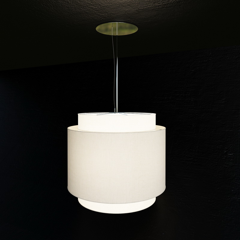 Drum Shaded Ceiling Lamp 3d model download — 3D model download