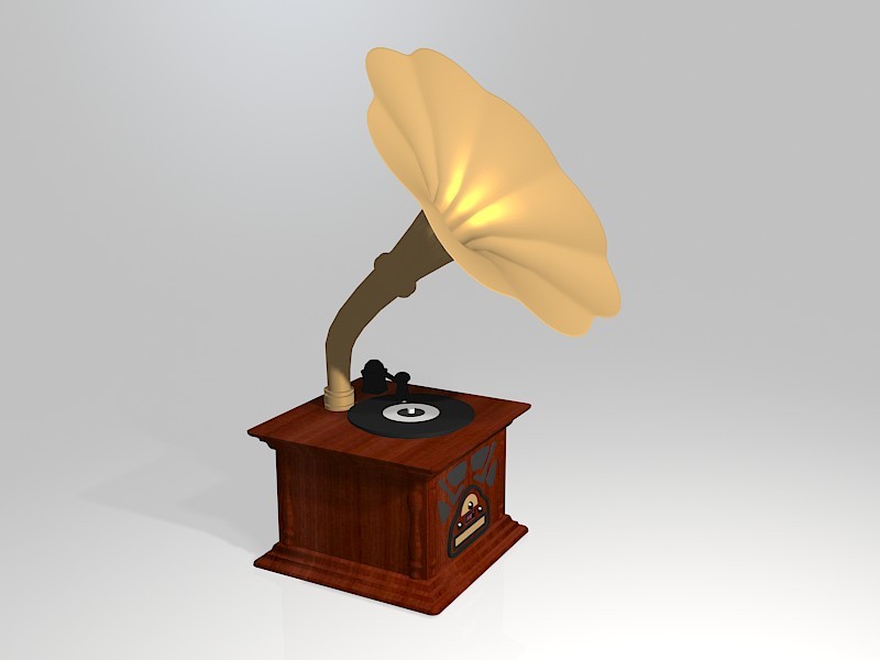 Antique Gramophone Record Player 3d model download — 3D model download