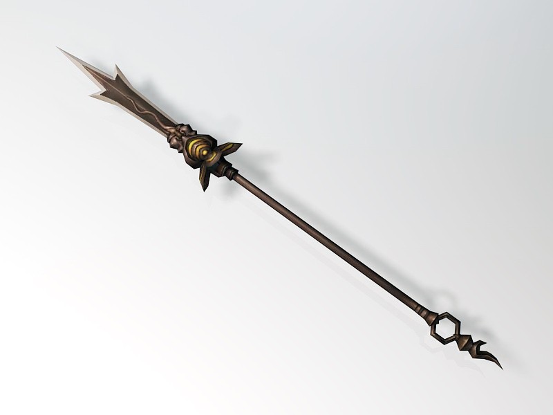 Antique Halberd weapon 3d model download — 3D model download