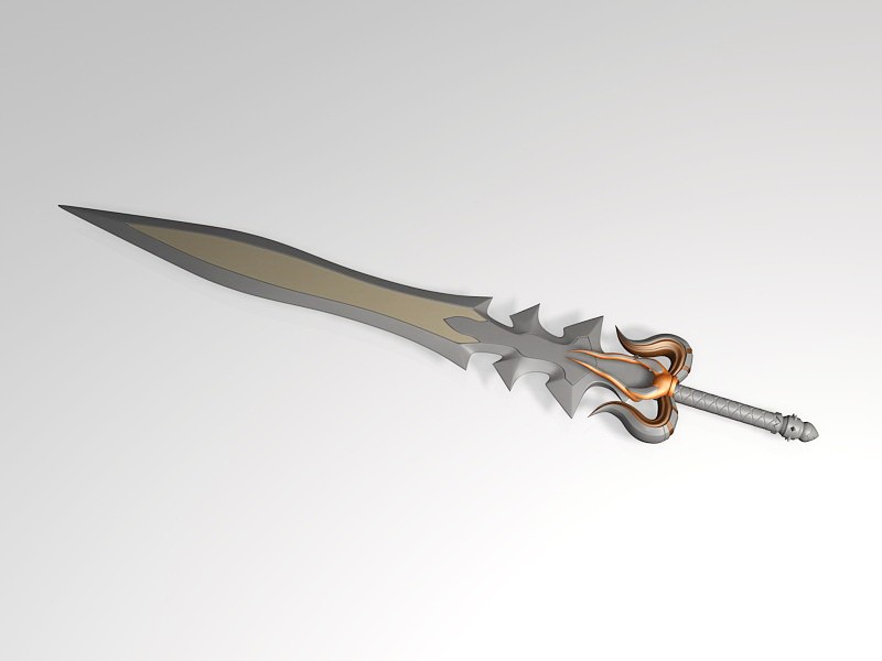 Demon Blade Sword 3d model download — 3D model download