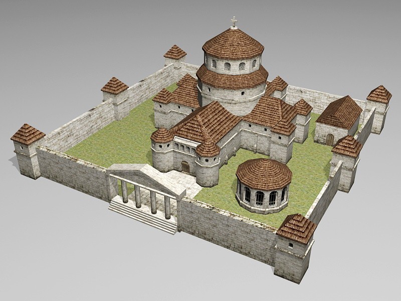 Middle Ages Cathedral 3d model download — 3D model download