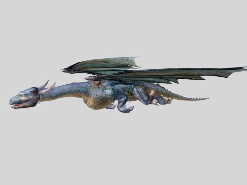 Green Fire Dragon 3d model download — 3D model download