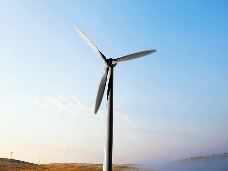 Onshore Horizontal Axis Wind Turbine 3d model download — 3D model download
