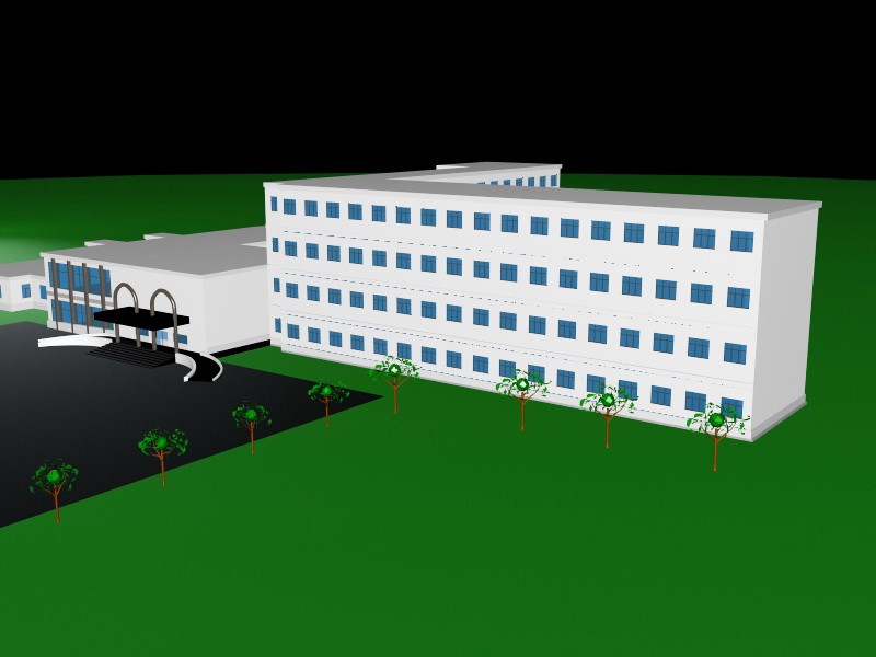 Modern Factory Office Buildings 3d model download — 3D model download