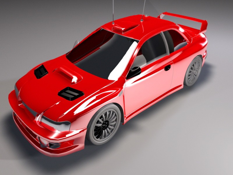 Red Race Car 3d model download — 3D model download