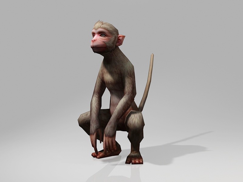 Low Poly Monkey 3d model download — 3D model download