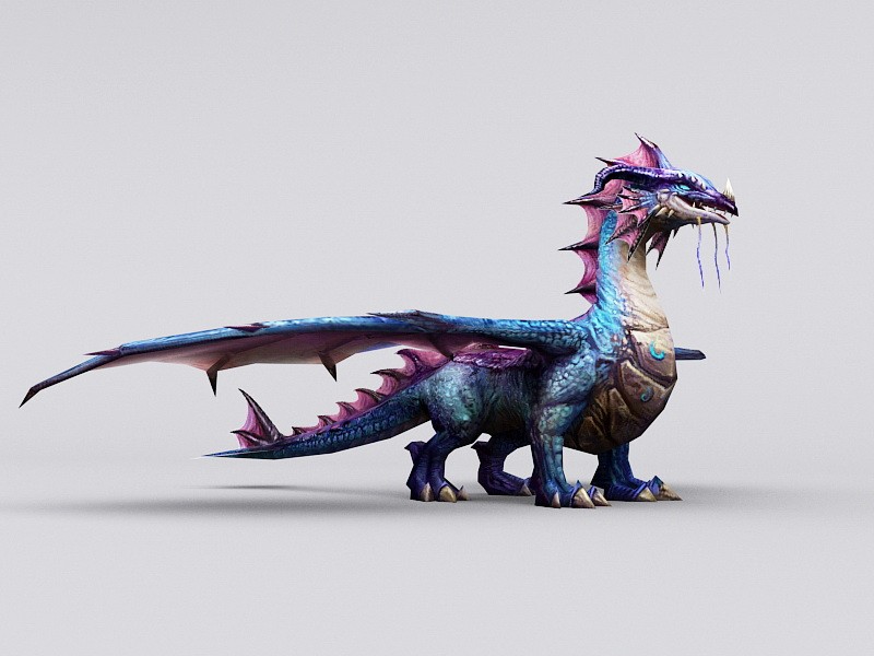 Blue Dragon Artwork 3d model download — 3D model download