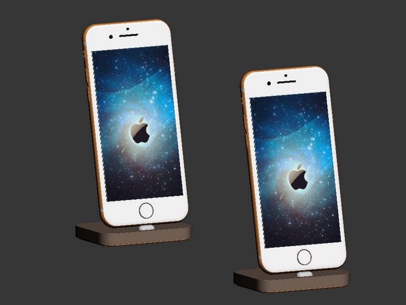 iPhone 7 with Charging Stand 3d model download — 3D model download