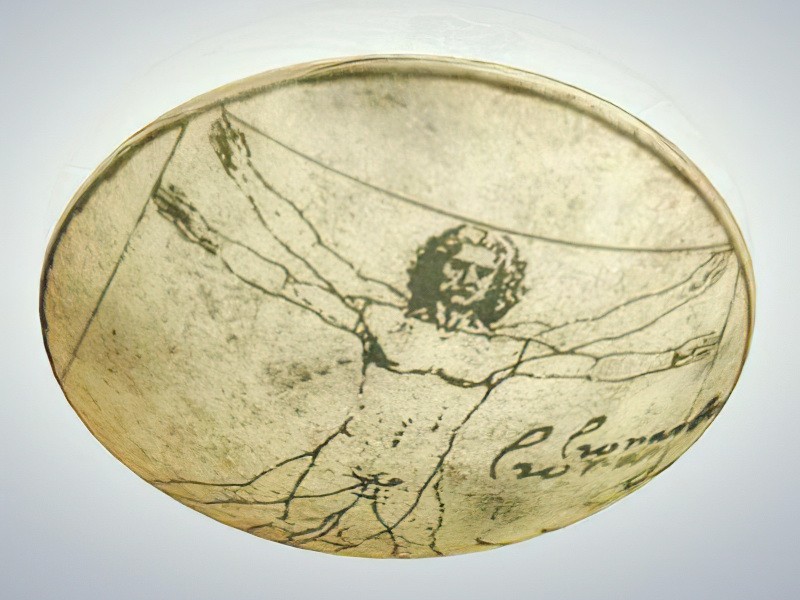 Vitruvian Man Ceiling Mount Light 3d model download — 3D model download