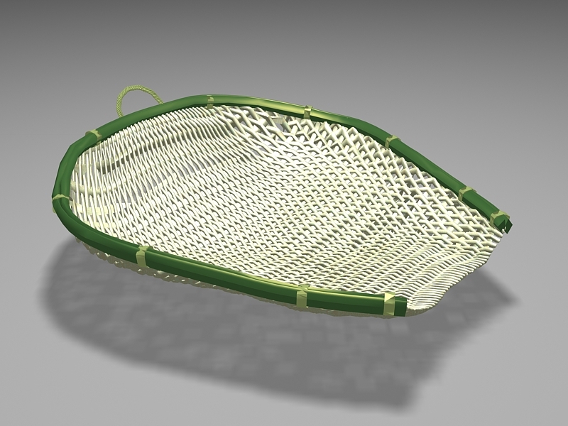 Bamboo Strainer Basket 3d model download — 3D model download