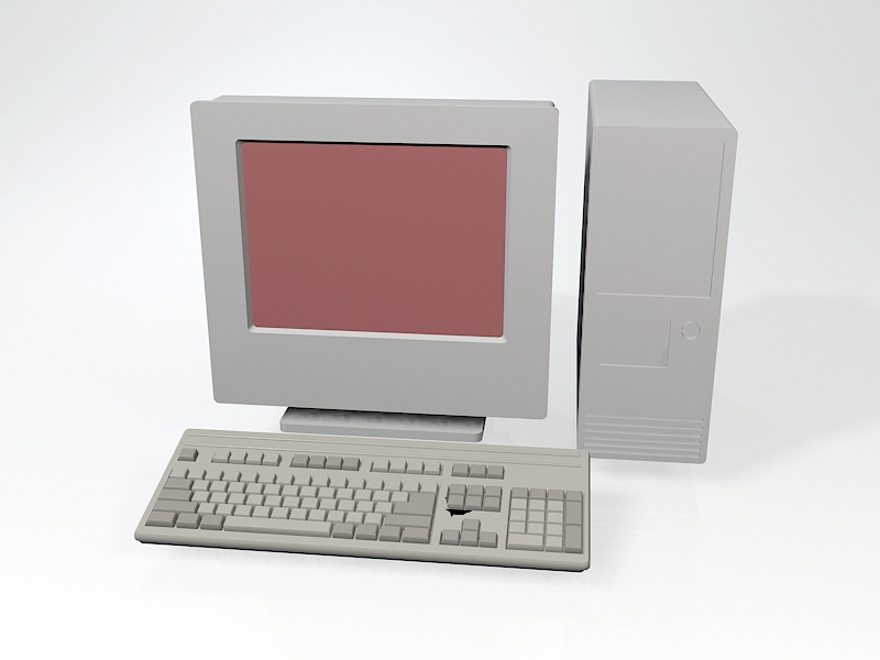 Old Personal Computer 3d model download — 3D model download