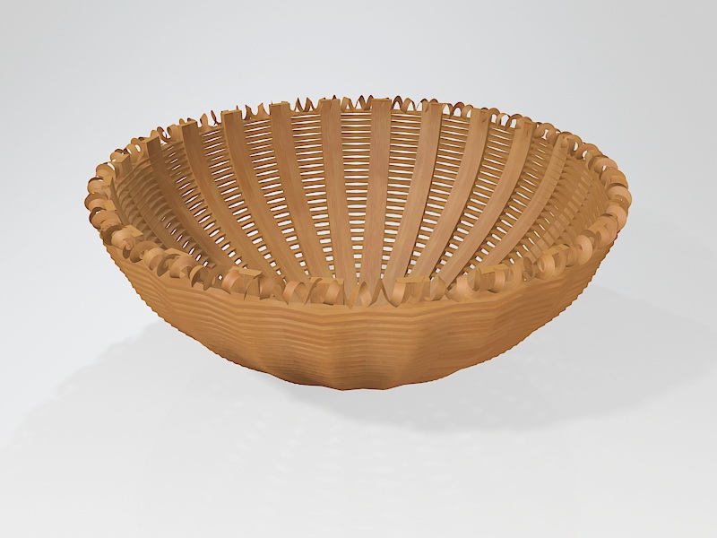 Hand Woven Basket 3d model download — 3D model download