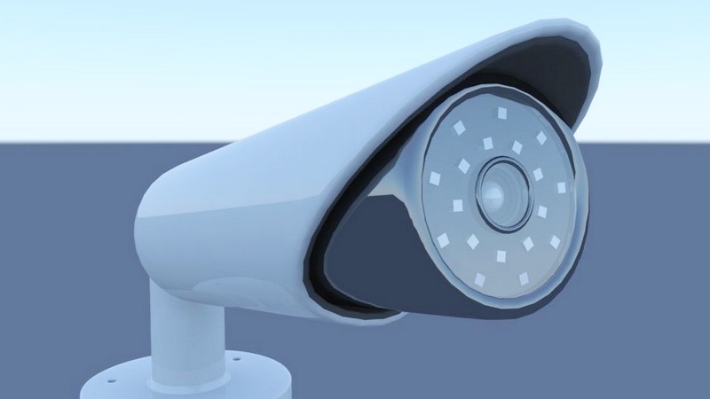 Outdoor Bullet Security Camera 3d model download — 3D model download
