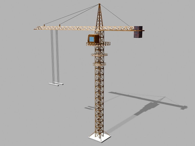 Tower Crane Lifting 3d model download — 3D model download