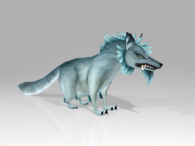 Scary Wolf Cartoon 3d model download — 3D model download