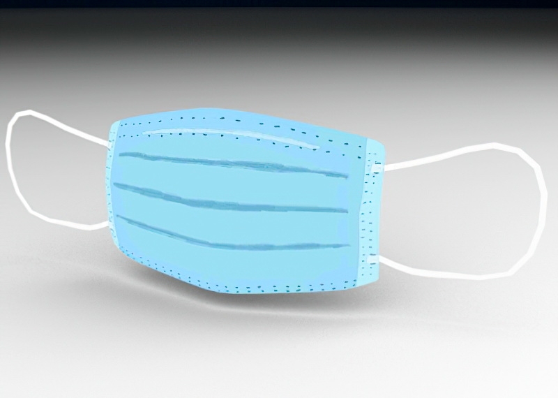 Surgical Face Mask 3d model download — 3D model download