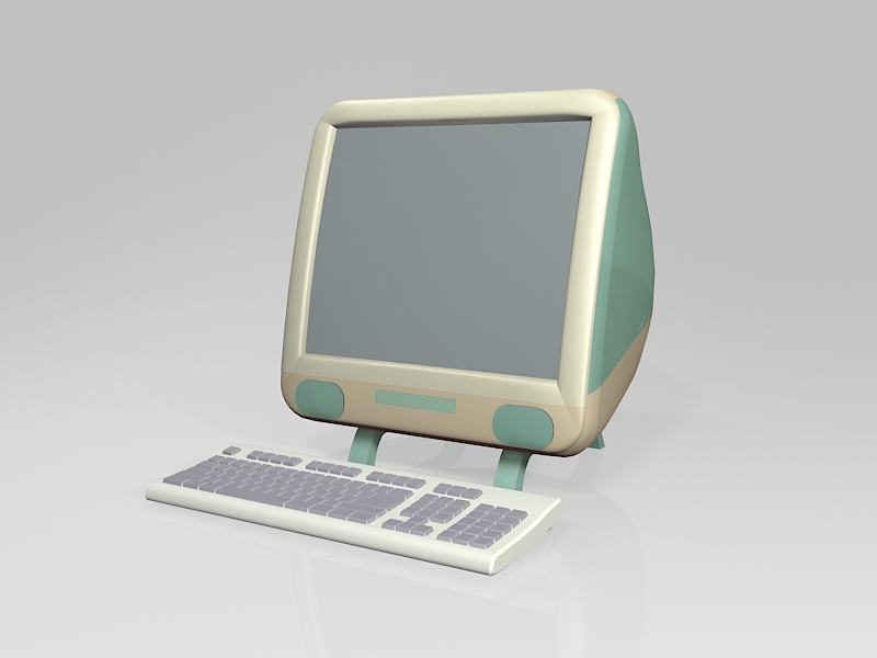 Old iMac Computer 3d model download — 3D model download