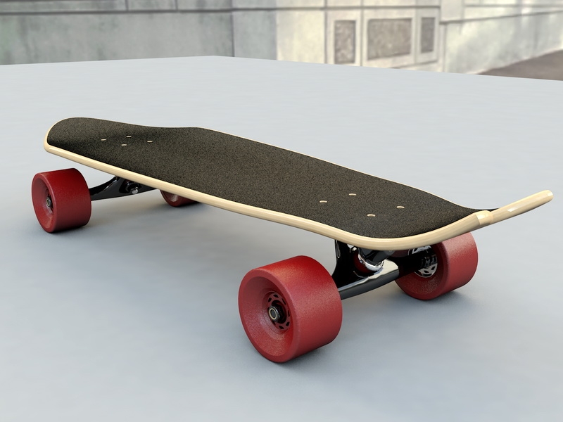 Mini Cruiser Skateboard 3d model download — 3D model download