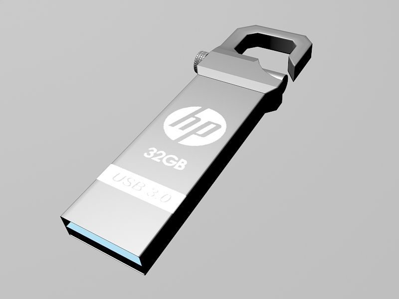 Hp USB Flash Drive 3d model download — 3D model download