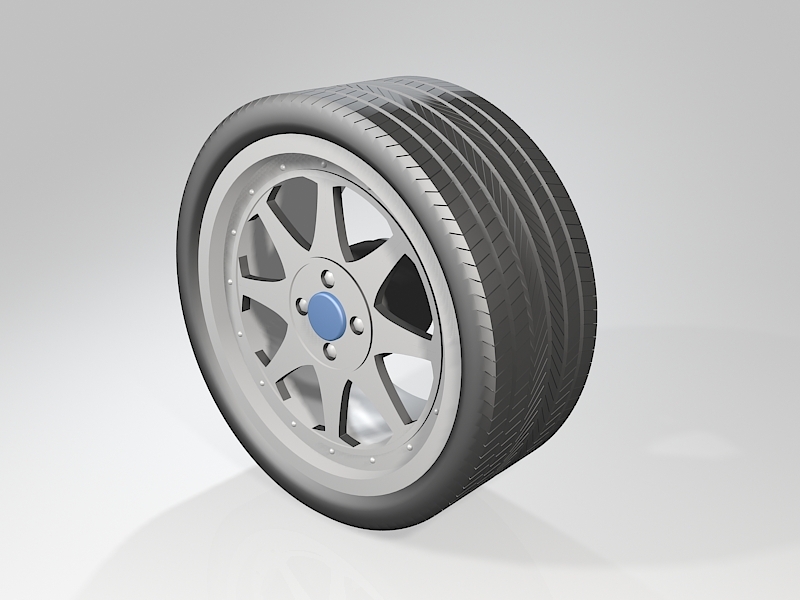 Car Rim with Tire 3d model download — 3D model download