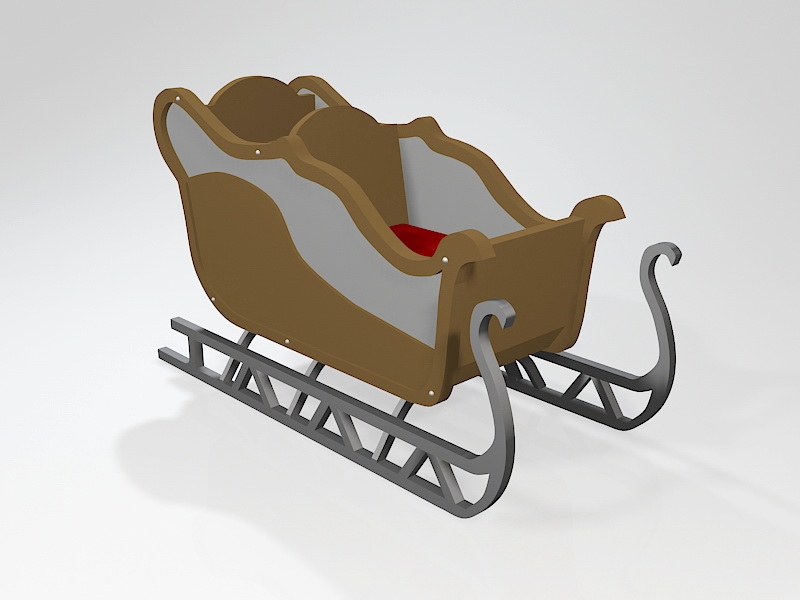 Vintage Sleigh 3d model download — 3D model download