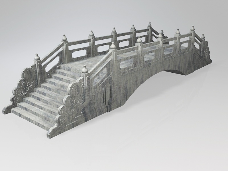 Stone Garden Bridge 3d model download — 3D model download