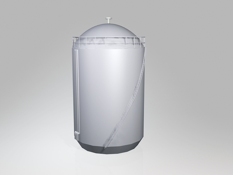 Large Oil Storage Tank 3d model download — 3D model download