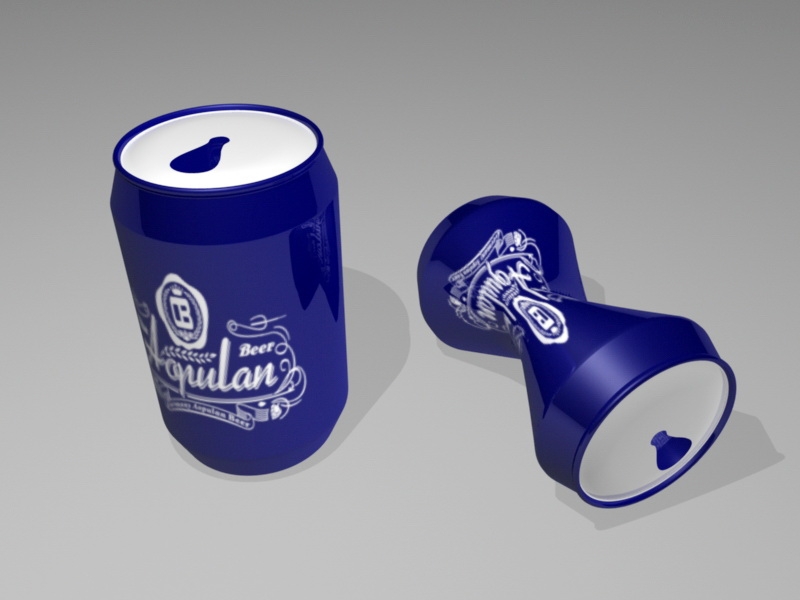 Blue Beer Can 3d model download — 3D model download