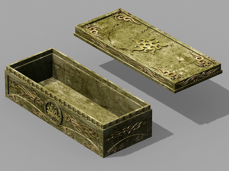 Stone Coffin Sarcophagus 3d model download — 3D model download