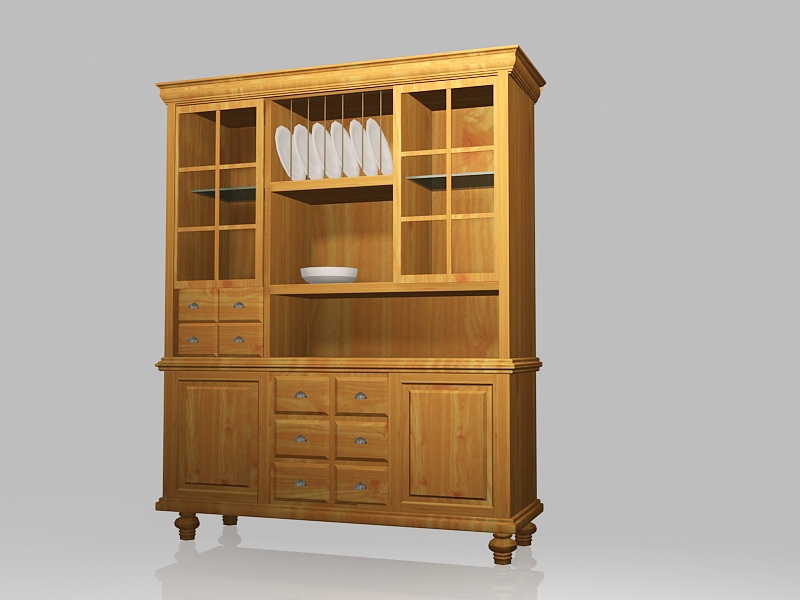 Country Kitchen Cupboard 3d model download — 3D model download