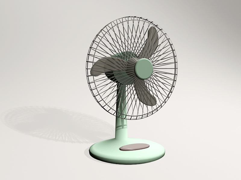 Retro Desk Fan 3d model download — 3D model download