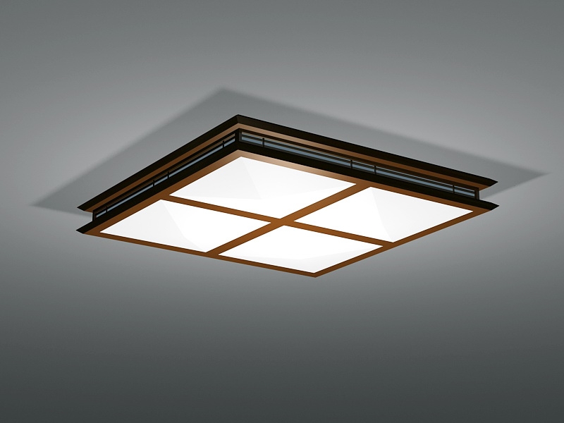 Square Kitchen Ceiling Lights 3d model download — 3D model download