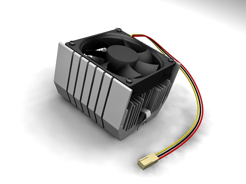 Low Profile CPU Cooler 3d model download — 3D model download