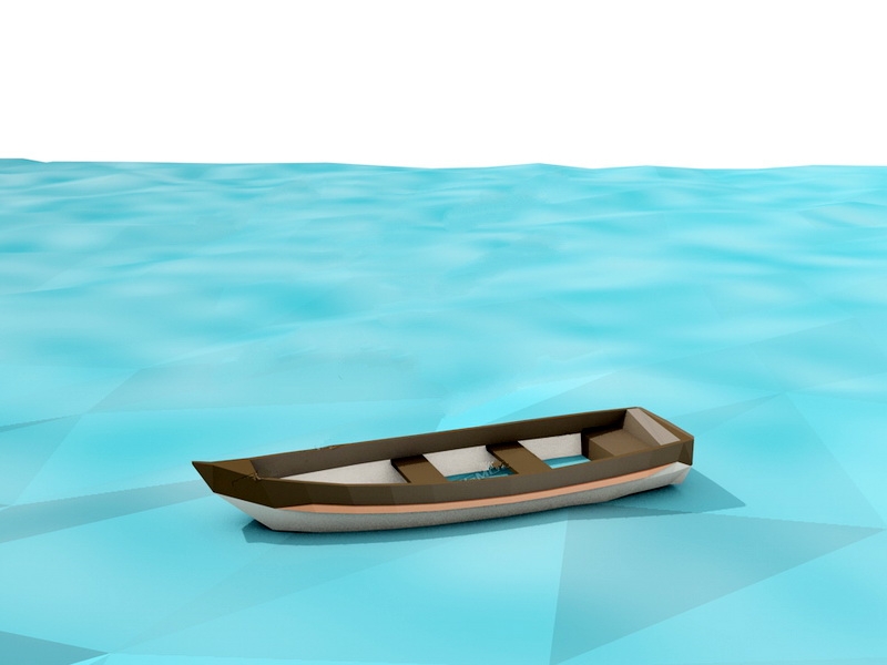 Low Poly Boat 3d model download — 3D model download